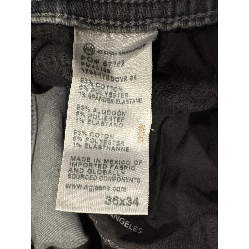 AG Adriano Goldschmied men Dover Wash Everett Slim Straight Jean size 36x34 $210